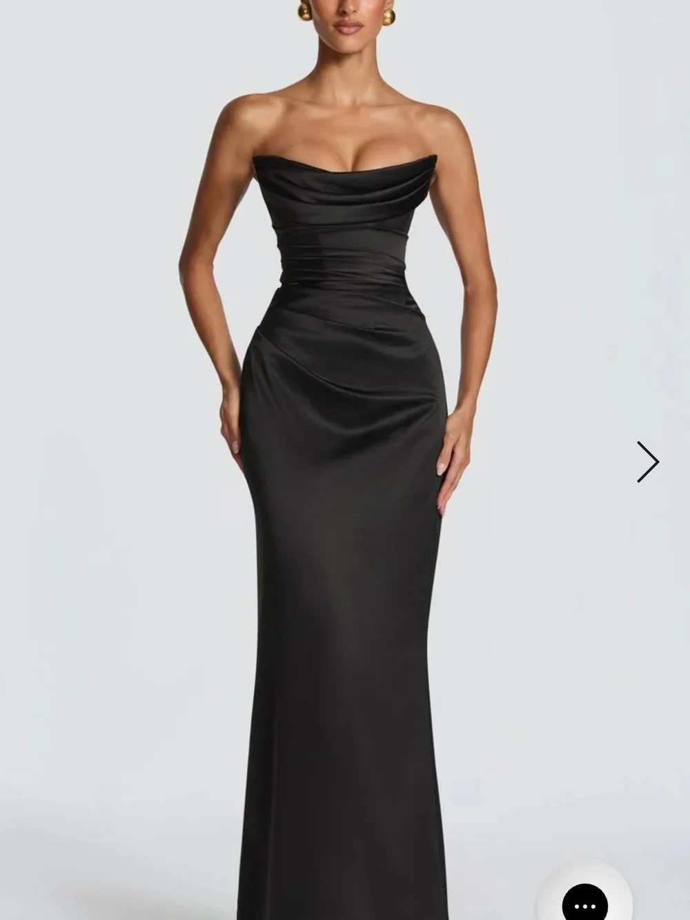 Baby Boo Vessa Maxi Dress Women's Medium 6 Black Satin Strapless Corset NWT